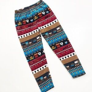 E&K Christmas village fleece girls leggings